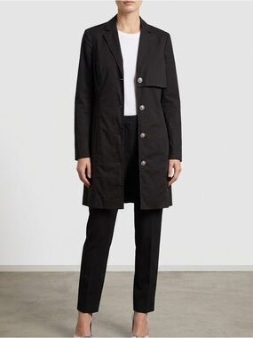 Versace Versus Black Trench Coat Jacket Size 38